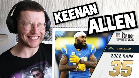 Rugby Player Reacts to KEENAN ALLEN (Los Angeles Chargers, WR) #35 NFL Top 100 Players in 2022