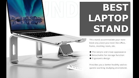 Soundance Laptop Stand, Aluminum Computer Riser, Ergonomic Laptops Elevator for Desk