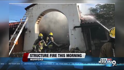 Golder Ranch Fire assist in containing a structure fire