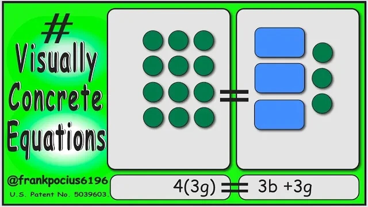 VISUAL EQUATION _ 12g = 3b +3g _ SOLVING BASIC EQUATIONS _ SOLVING BASIC WORD PROBLEMS