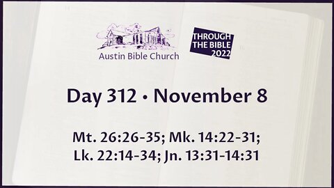 Through the Bible 2022 (Day 312)