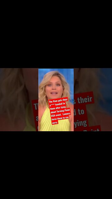The View forced to apologize after lying about TP USA event. A rare sighting.