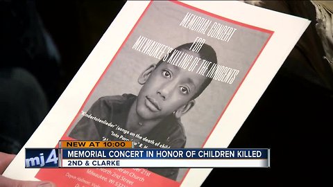 Memorial concert honors Milwaukee children killed by gunfire