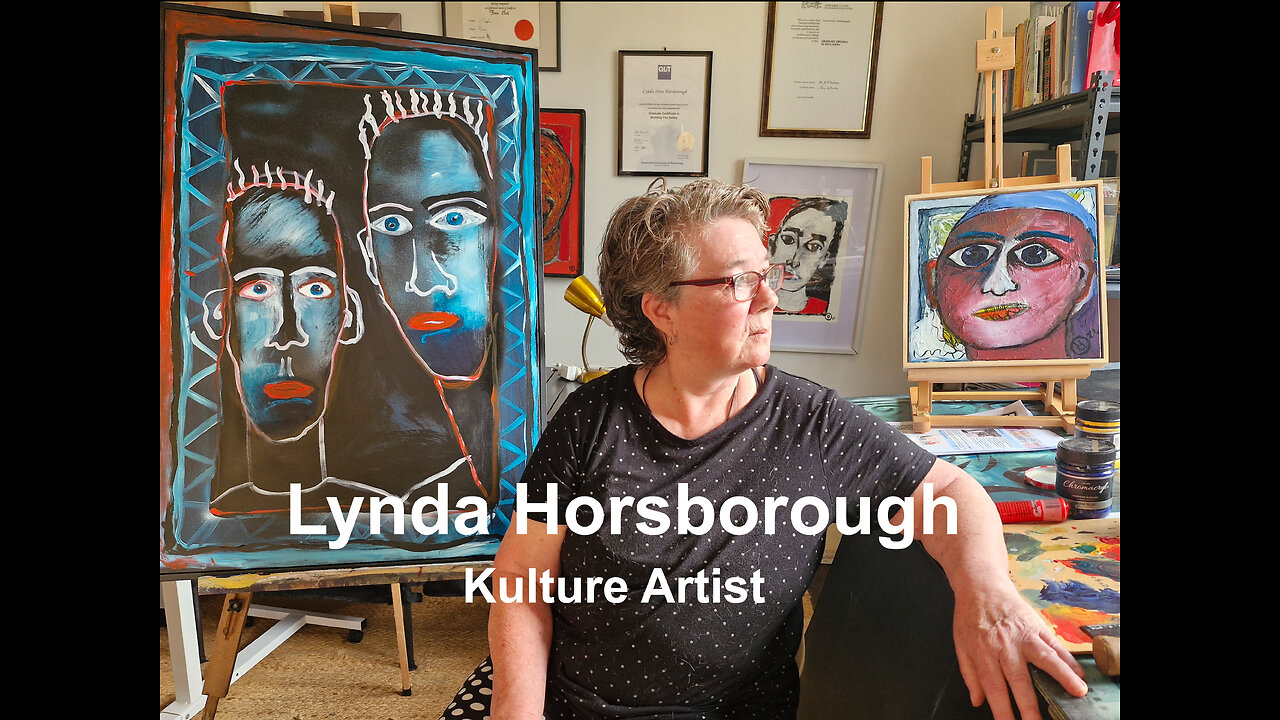 Lynda Horsborugh, Painter, Cafe Locked Out's first Kulture Artist