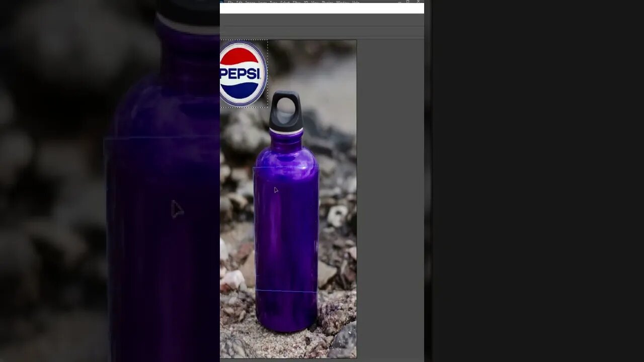 How To a Place any Logo Onto a Bottle In Photoshop | #trendingshortfffff #photoshopshort #ytshorts