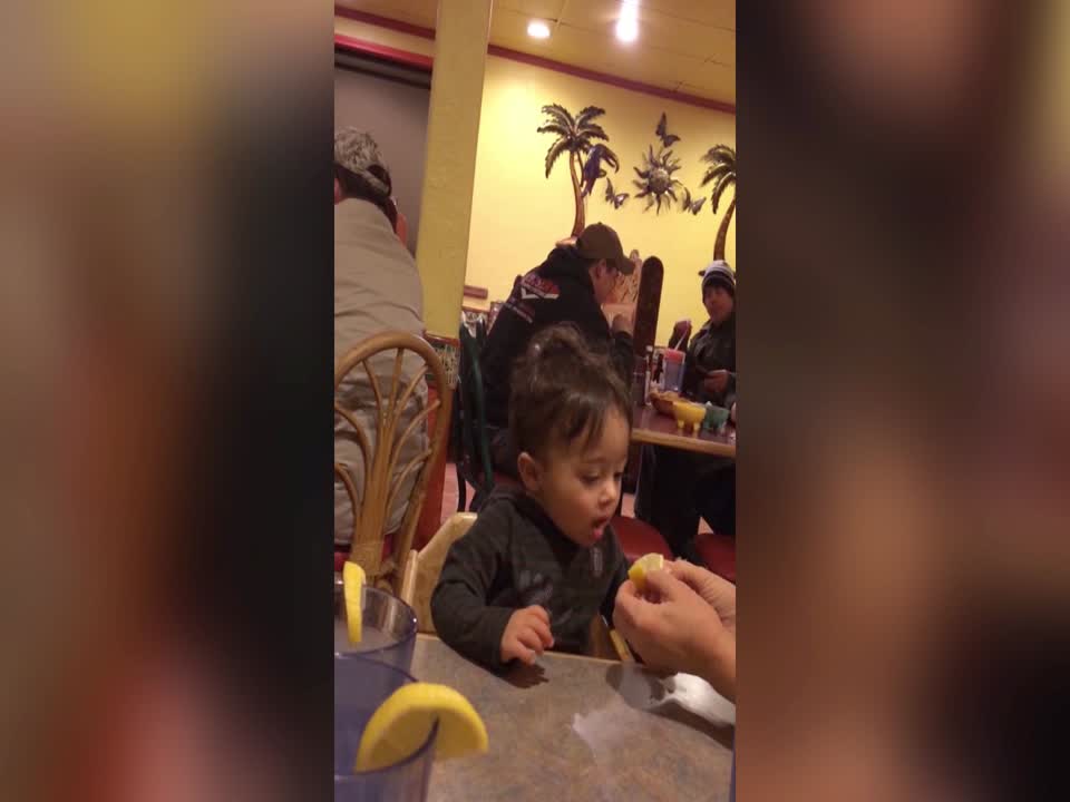 Cute Baby Tries a Lemon – and Wants More!