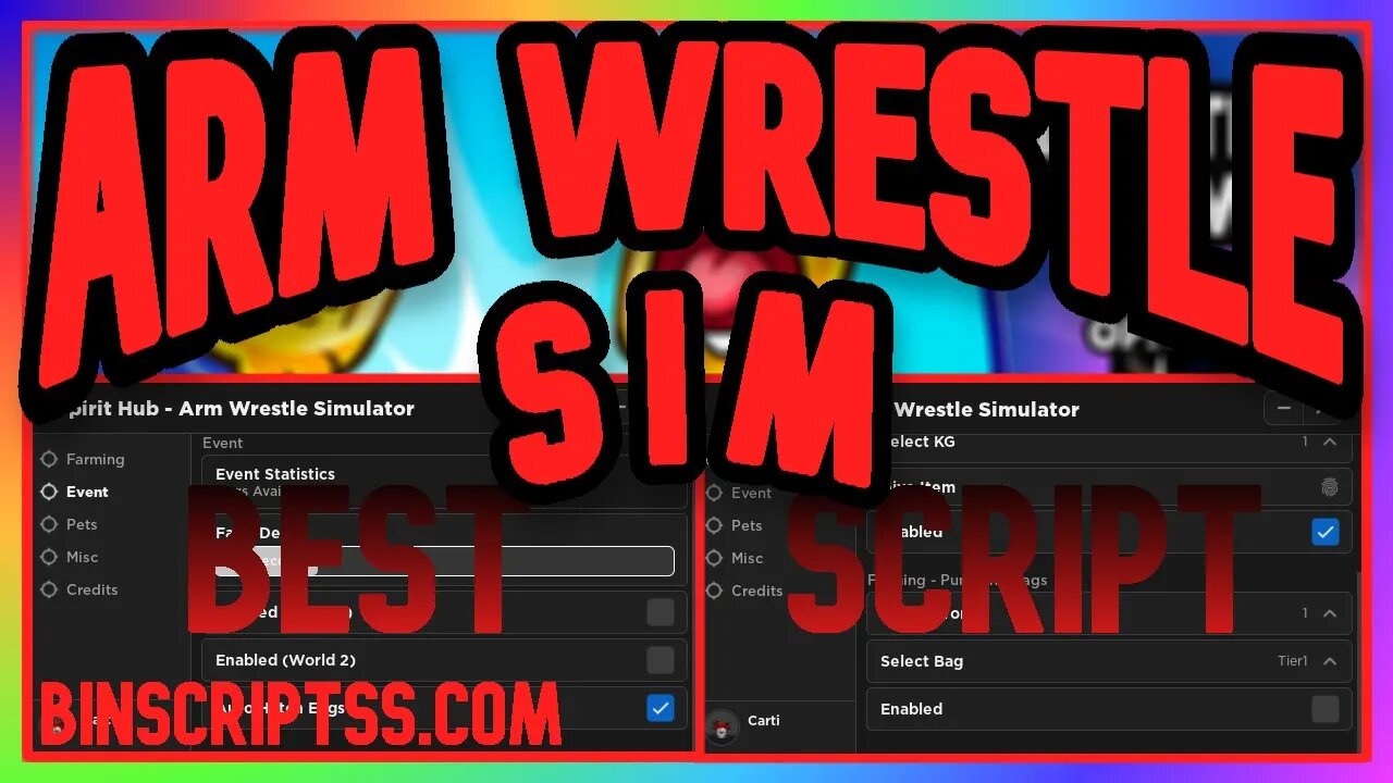 ROBLOX Arm Wrestle Simulator Script - LOTS OF FEATURES *PASTEBIN 2023*