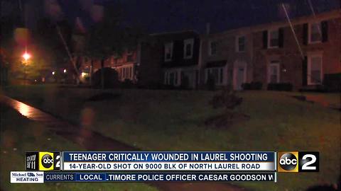 Laurel 14-year-old in critical condition after shooting