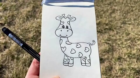 🦒 SKETCHING OUTSIDE - Quick doodle while the kids were at the park ☀️