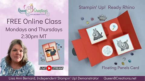 👑 Stampin' Up! Ready Rhino Floating Panels Pop Up Card