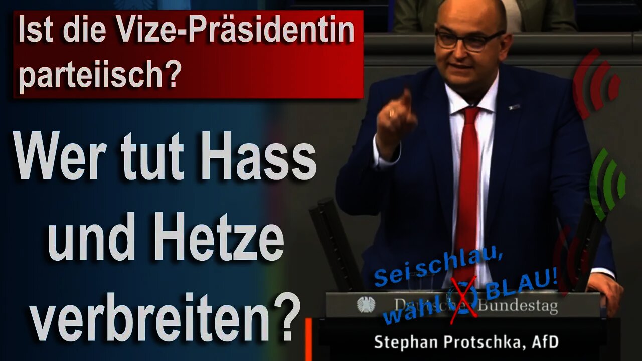 Ist die Vize-Bundespräsidentin parteiisch? Stephan Protschka AfD