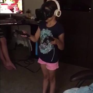 Young Girl Falls Trying To Play VR Game