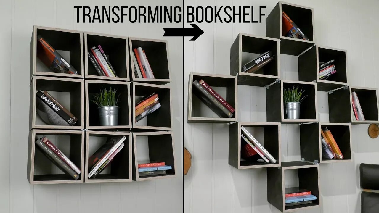 Making a TRANSFORMING BOOKSHELF! #rocklerplywoodchallenge