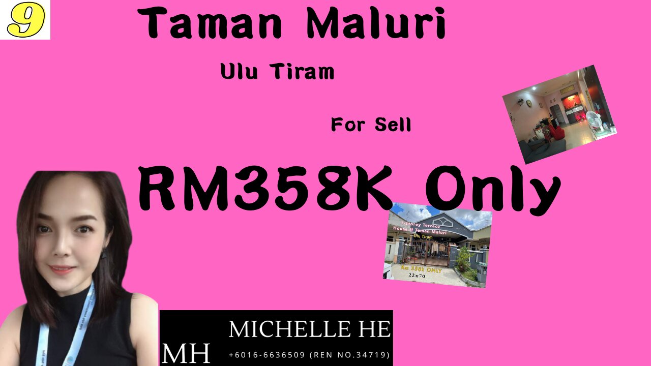 property malaysia Taman Maluri 1-Storey Terrace House -3 Bedroom 2 Bathroom乌鲁地南单层 排屋出售 ONLY RM358k！！