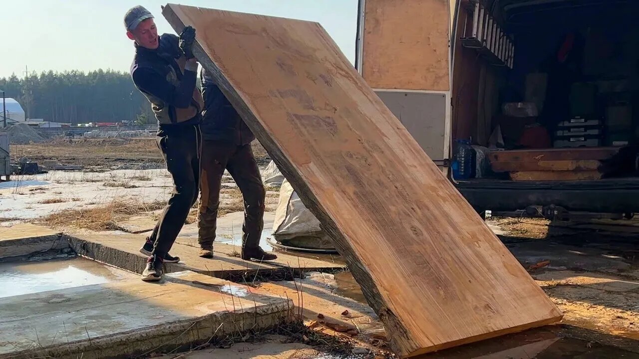 Heavy slabs had to be carried by hand