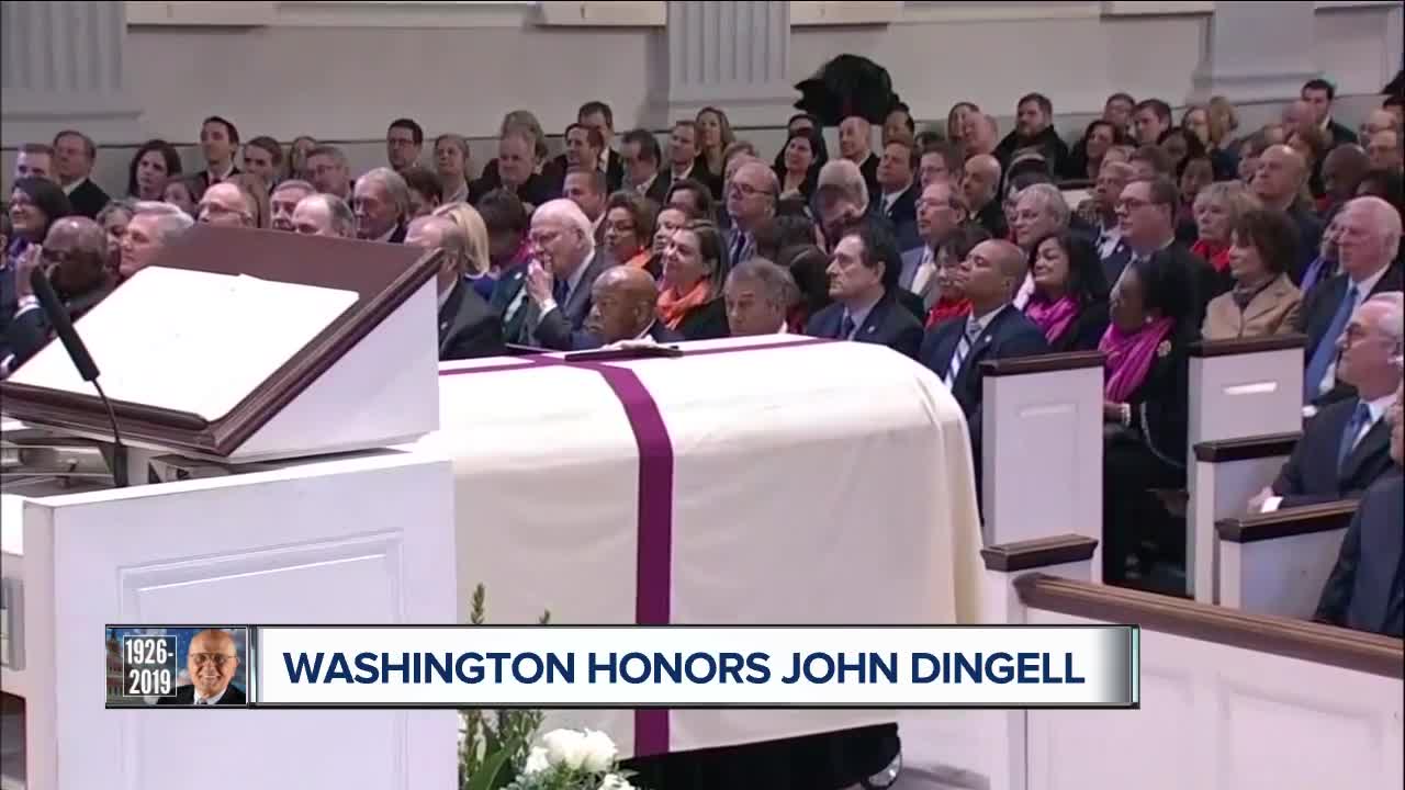 Members of Congress, former President pay tribute to John Dingell in Washington DC