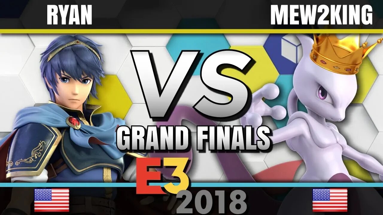 Ryan (Marth) vs. Mew2King (Mewtwo) - E3 2018 For Glory Competition - Grand Finals