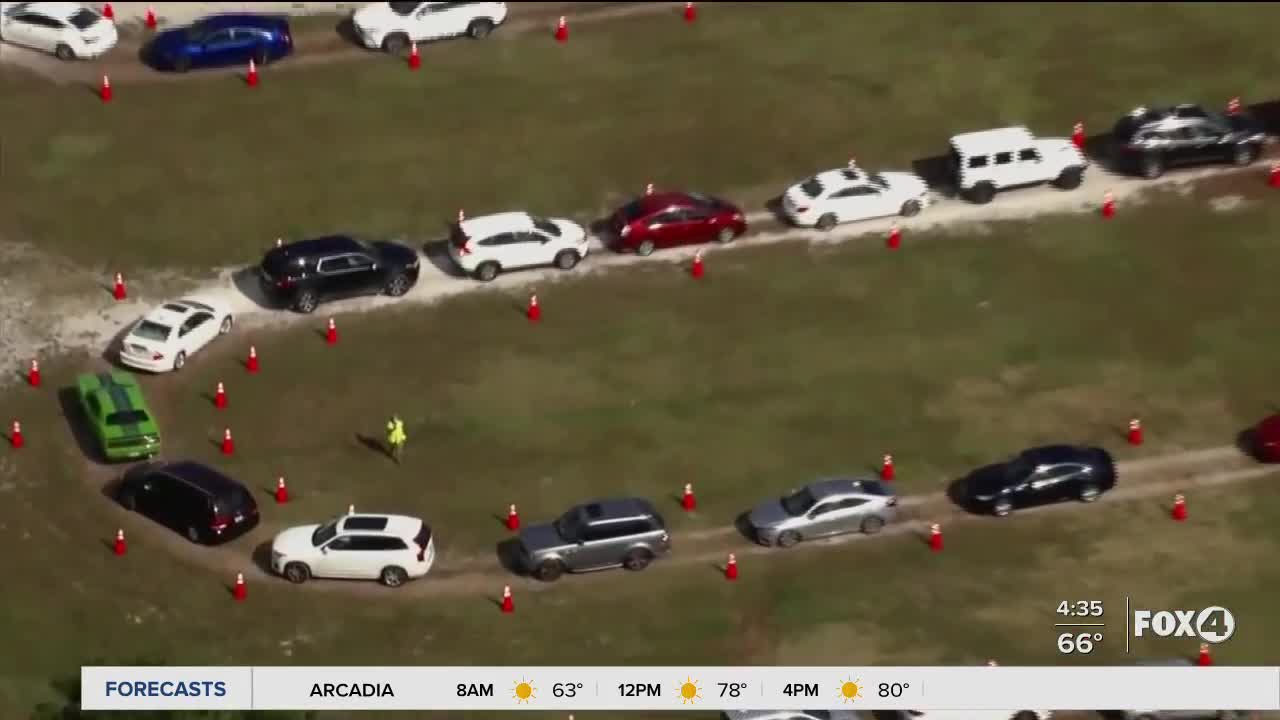 Long lines at testing sites in Miami