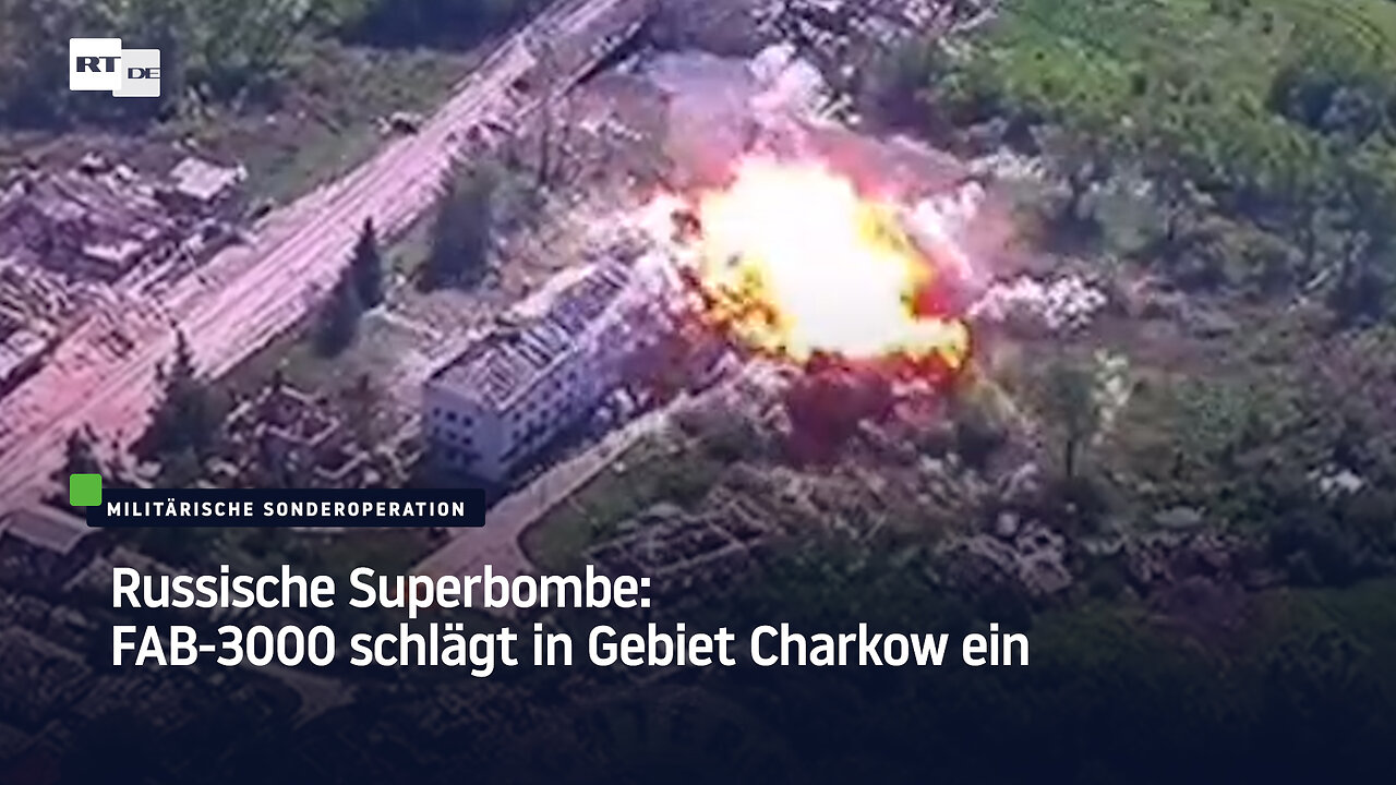 Russische Superbombe: FAB-3000 schlägt in Gebiet Charkow ein