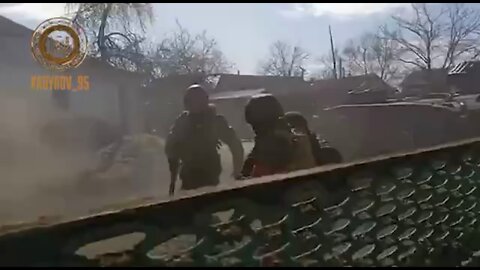 Chechens working in Rubizhne early in the morning