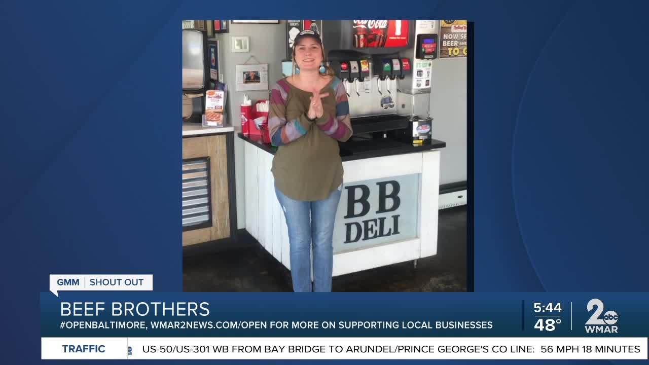 Beef Brothers says "We're Open Baltimore!"