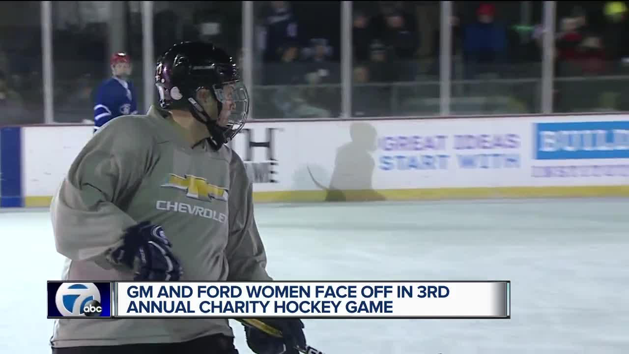 GM and Ford women face off in 3rd annual charity hockey game