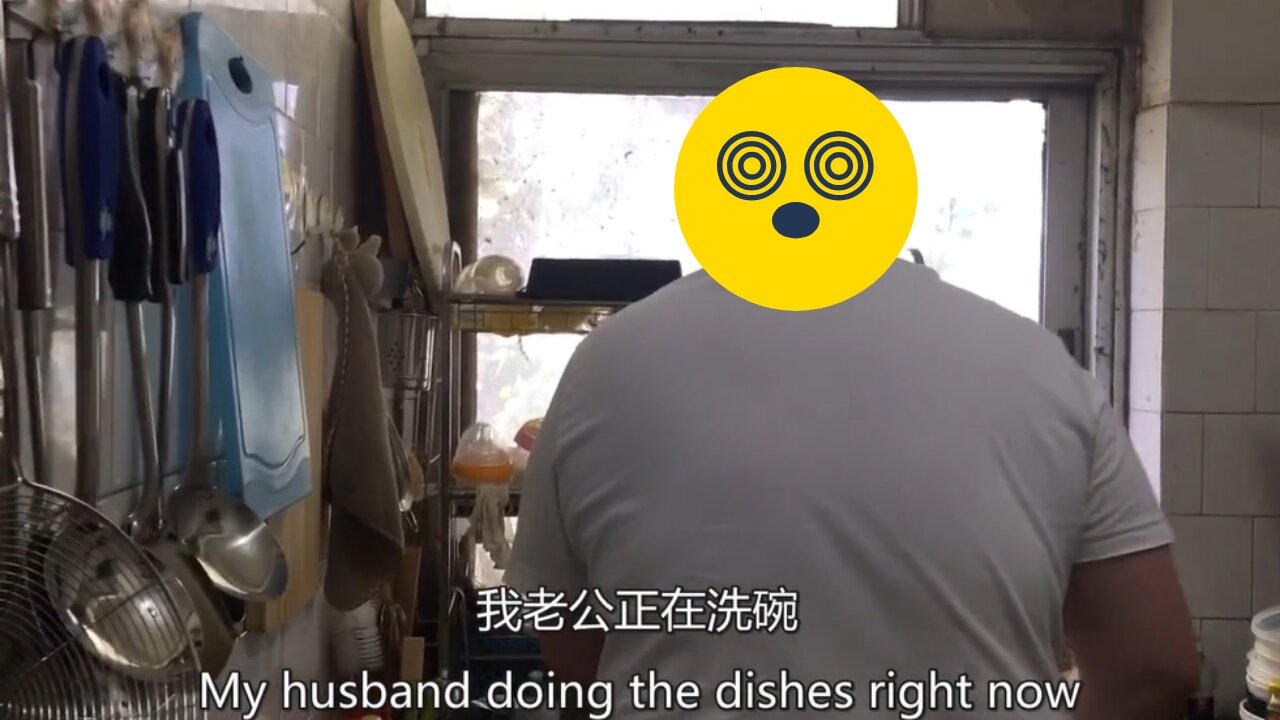 Foreigner Doesn't Want to Wash Dishes, But His Wife Uses a Secret Move to Make Him Do It!