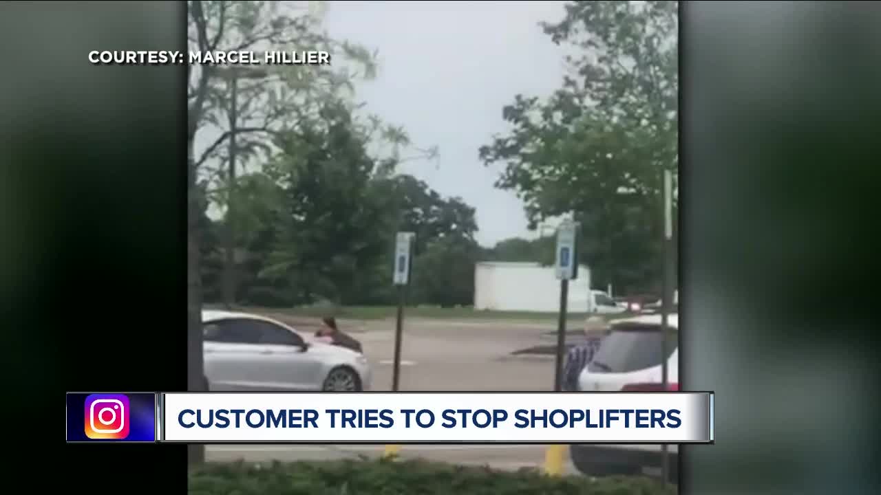 Shopper at Lowe's jumps onto car to stop suspected shoplifters in Ypsilanti