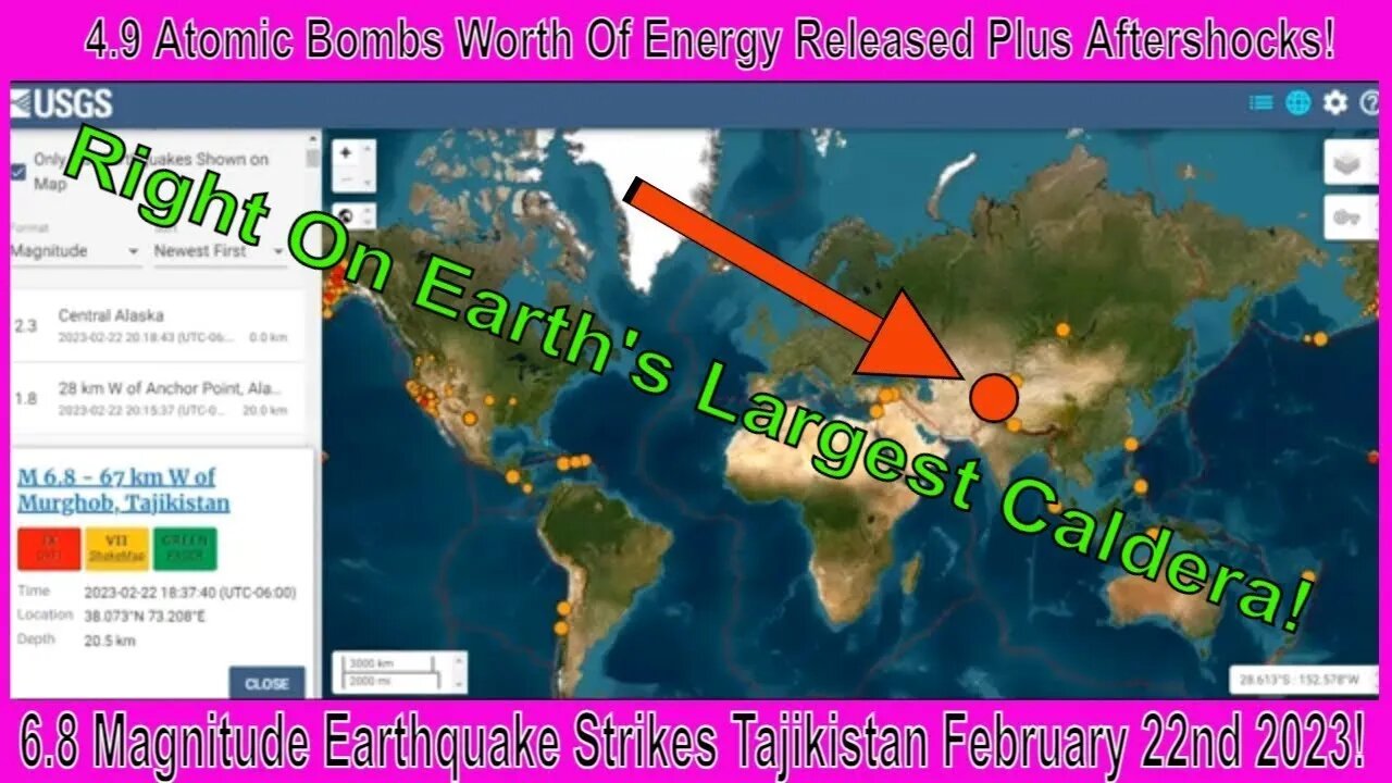 6.8 Magnitude Earthquake Strikes Tajikistan February 22nd 2023!