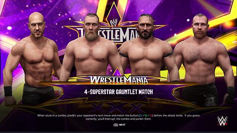 WWE 2k24 4SuperstarGauntletMatch Claudio Castagnoli vs Bryan Danielson vs Pac vs Jon Moxley