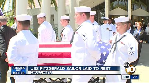 Father breaks down as USS FItzgerald sailor is laid to rest