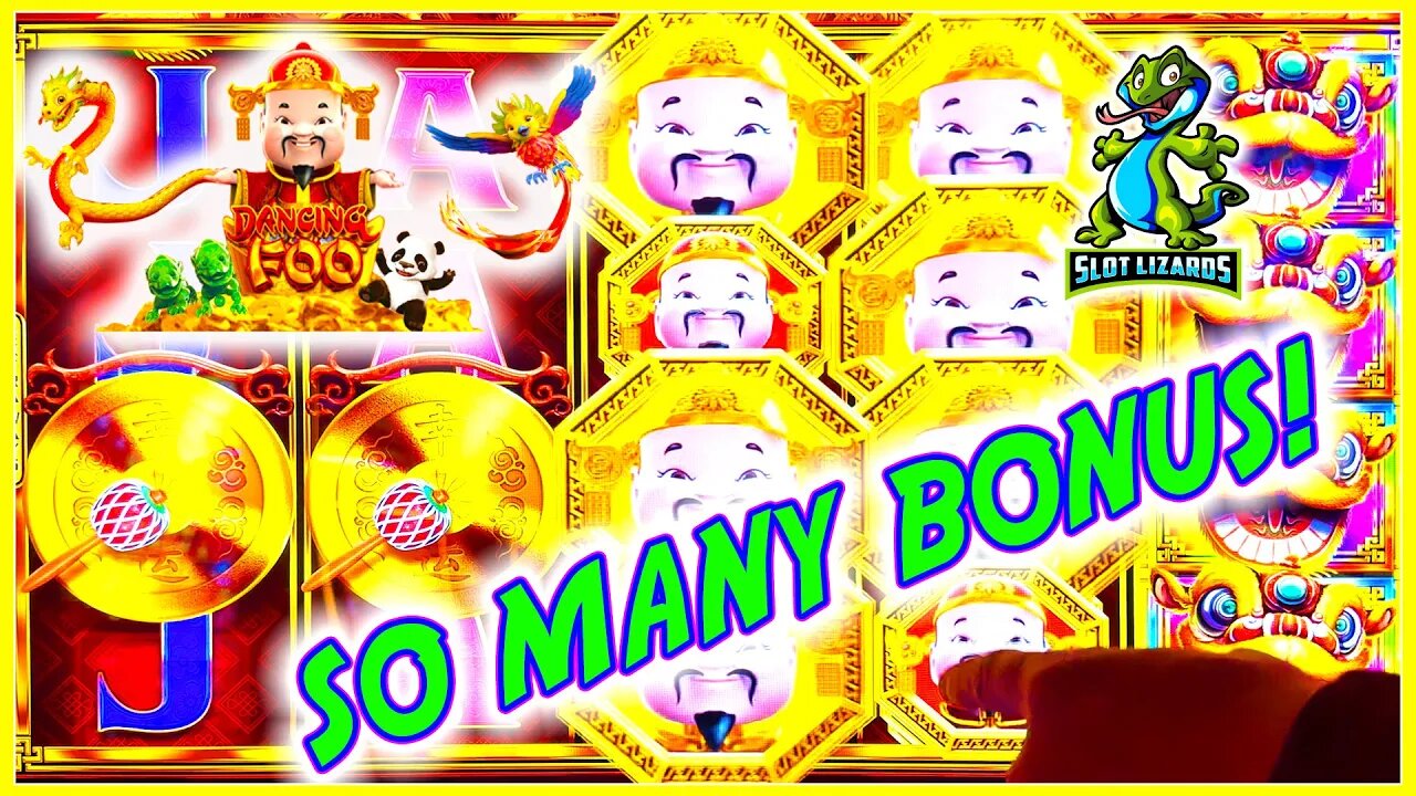 J AND D HIT A RARE RETRIGGER BONUS WIN! AWESOMENESS! Dancing Foo Gold Stacks 88 Slot