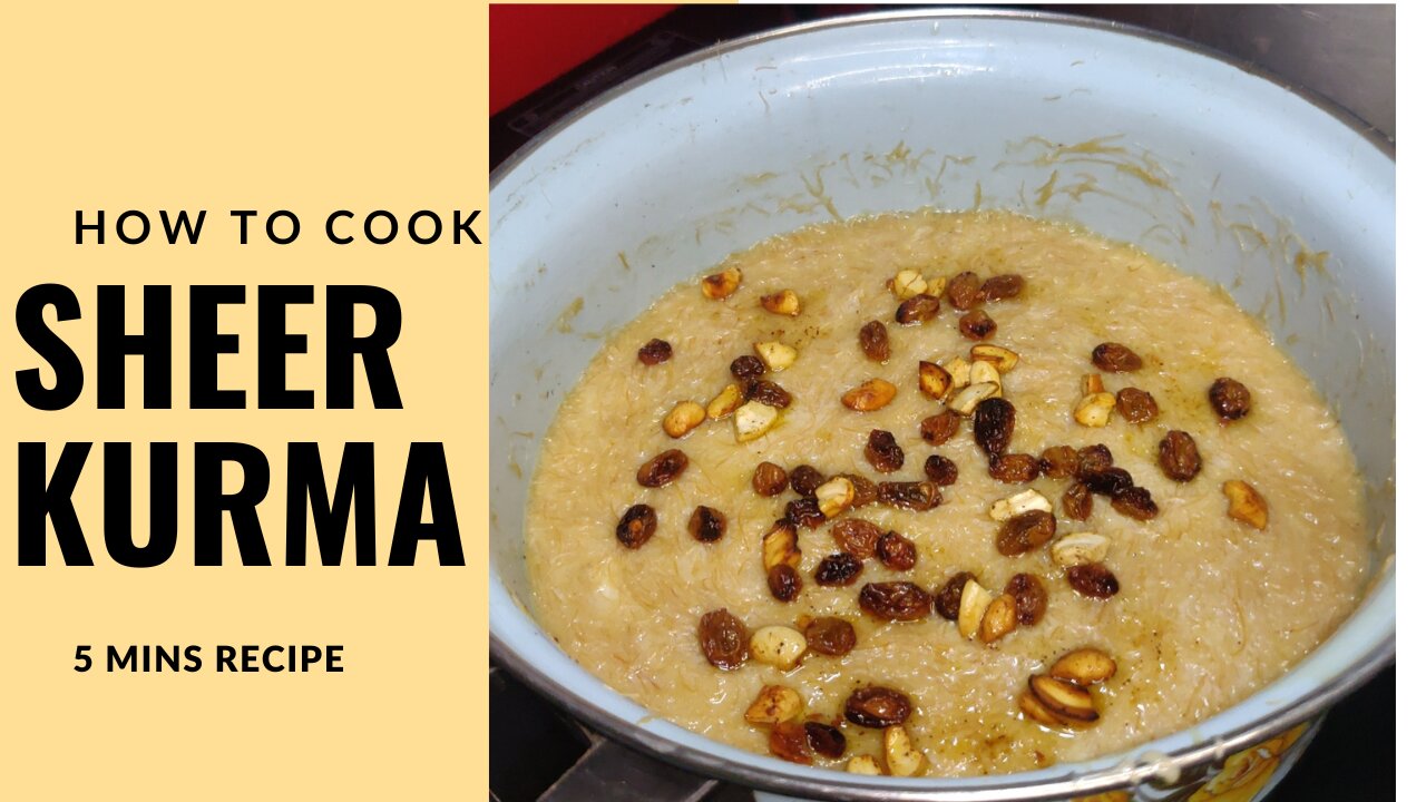 Easy Cooking- 5 Mins Recipe - Sheer Kurma- Indian Dessert