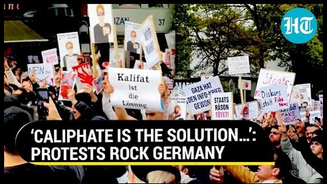 "Islamic State In Germany...": Thousands Storm Streets OF Hamburg Amid Israel-Hamas War