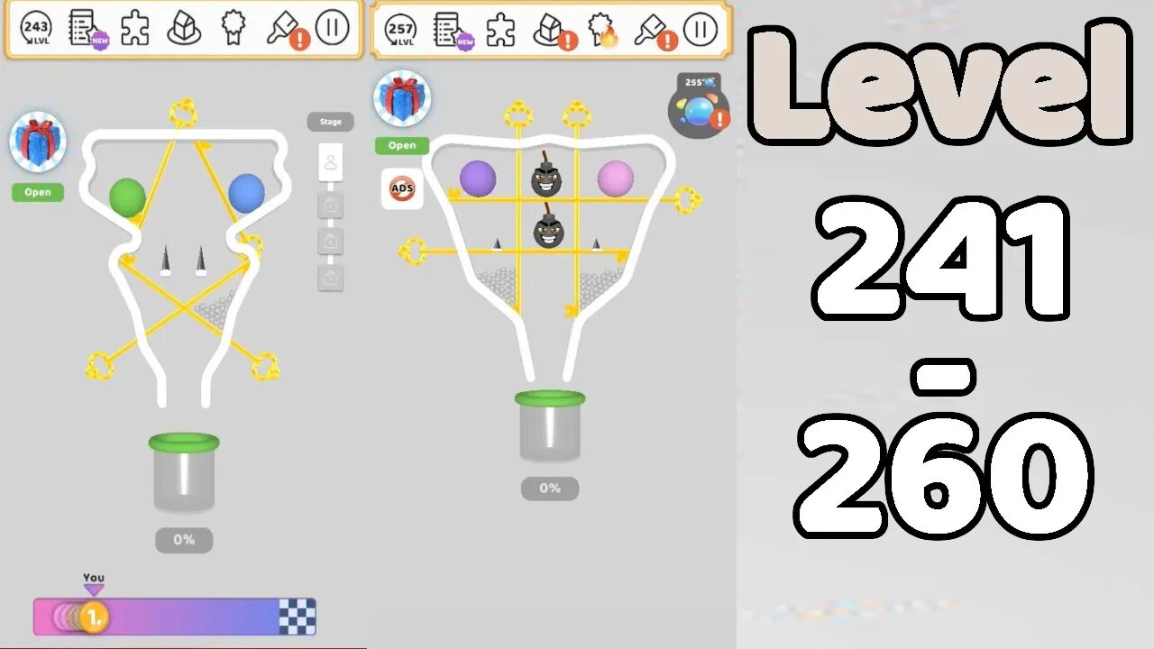 Pull the Pin walkthrough Level 241 - 260 | Mronger