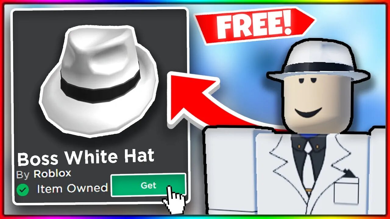 (🤩FREE!) How To Get The BOSS WHITE HAT ON ROBLOX!