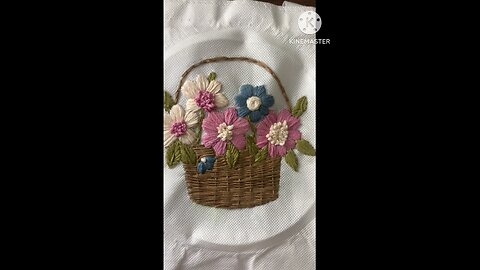 Flower 🌺 basket hoop embroidery 🧵