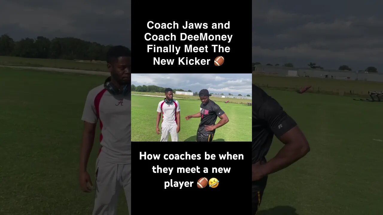 How coaches be when they meet a new kicker 🏈🤣