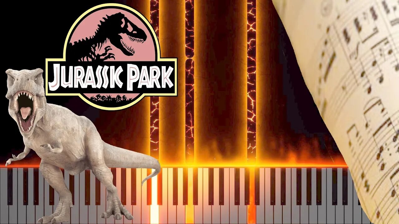 JURASSIC PARK THEME PIANO TUTORIAL EASY + SPARTITO GRATIS