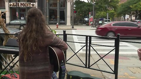 WATCH: Award-winning Akron singer performs in Downtown Cleveland