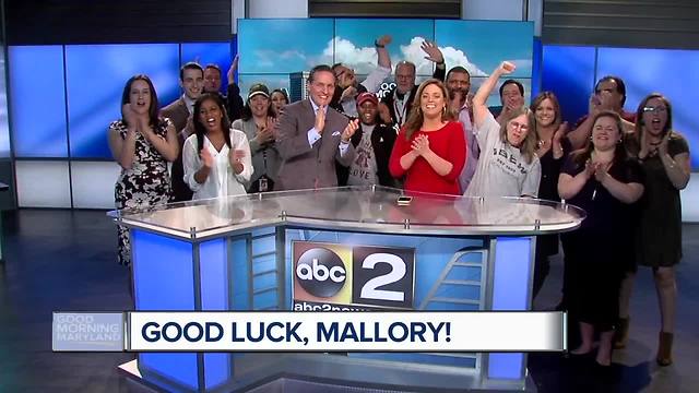 Good Morning Maryland wishes Mallory good luck at the Boston Marathon