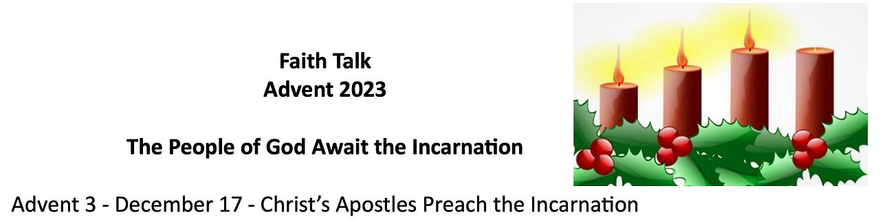 23-12-17 Faith Talk - Incarnation - New Testament