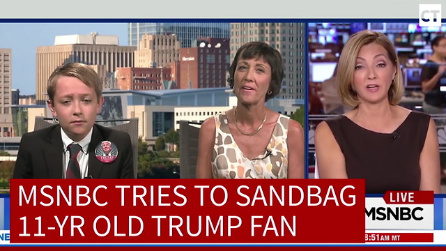 MSNBC Tries To Sandbag 11 Yr Old Trump Fan