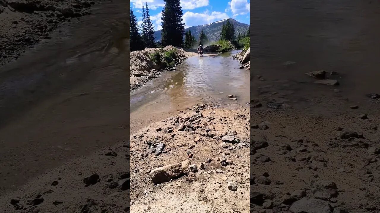 Water Crossing on Hagerman Pass on big ADV Bikes #africatwin #adventuremotorcycle #ktm