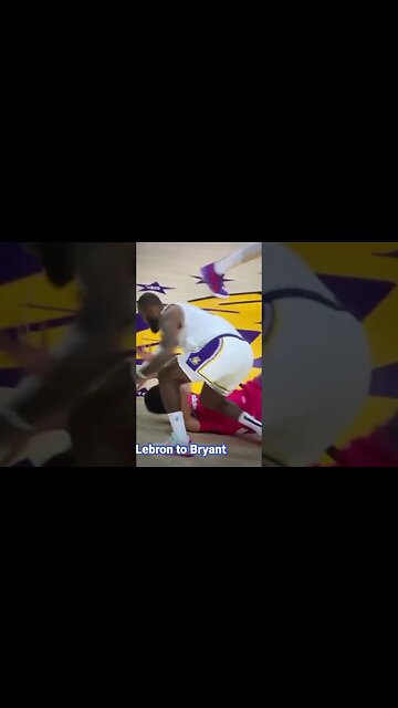 Lebron James with the assist to Thomas Bryant for the game winning Dunk! #lebronjames #lakers #nba