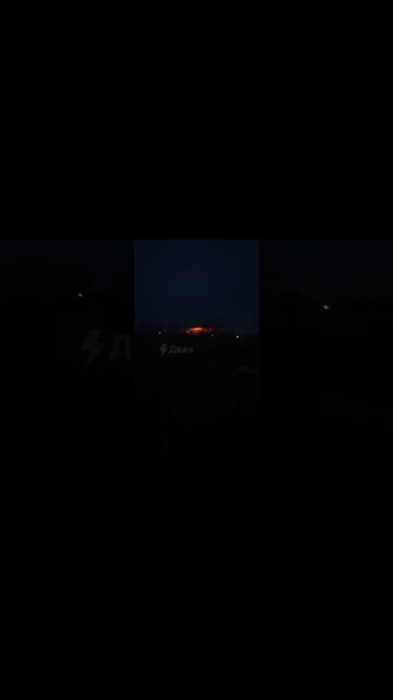 Russian artillery lights up the night sky