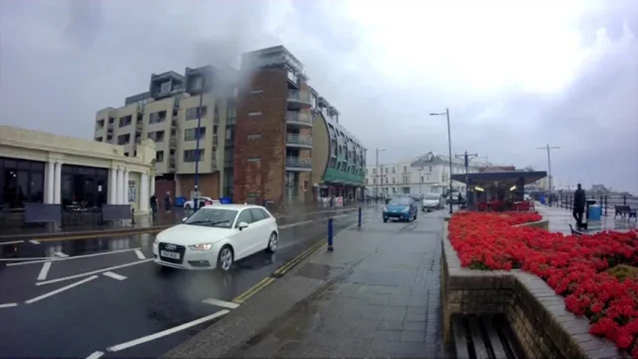 Porthcawl Walk in the Rain (Esplanade, John St & Mary St)