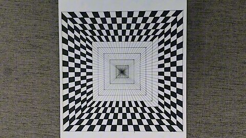 OP Art 🔲🔳, How to Draw Optical Illusion art, Geometric Art