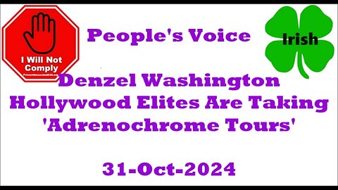 Denzel Washington Hollywood Elites Are Taking 'Adrenochrome Tours' of Ukraine 31-Oct-2024