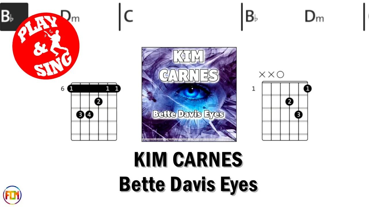 KIM CARNES Bette Davis Eyes FCN GUITAR CHORDS & LYRICS